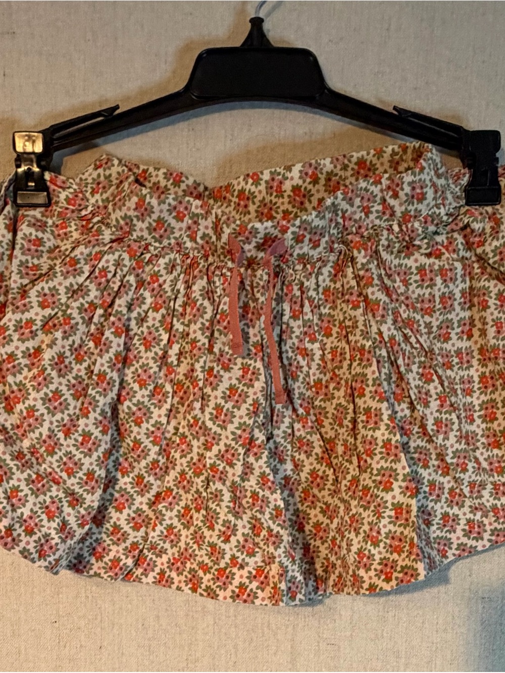 Mini Boden Floral Mini Skirt - Pink Orange Floral 3/4 Y